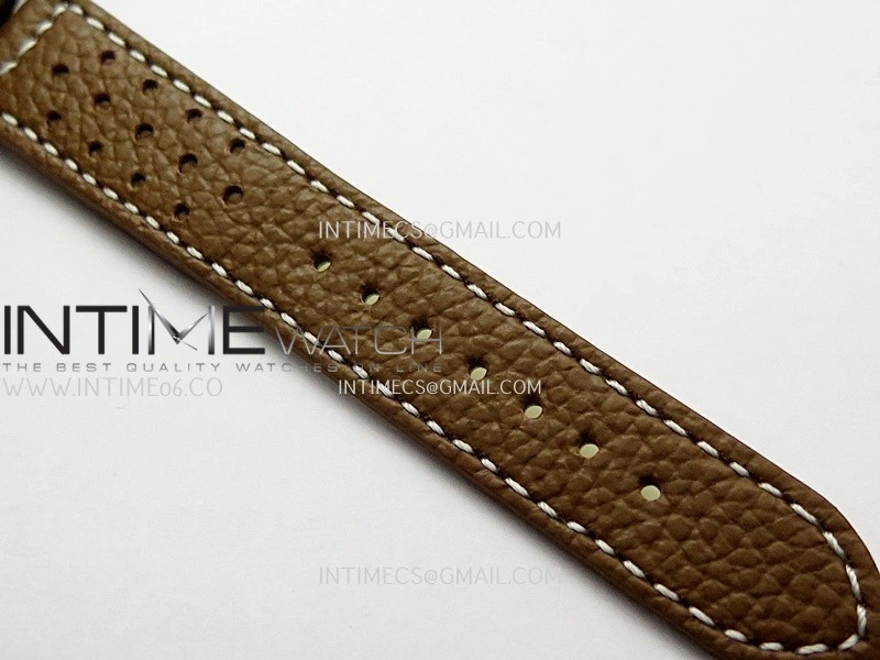 Top Time AB3113 38mm SS BLSF 1:1 Best Edition White Dial On Brown Leather Strap Asian B31