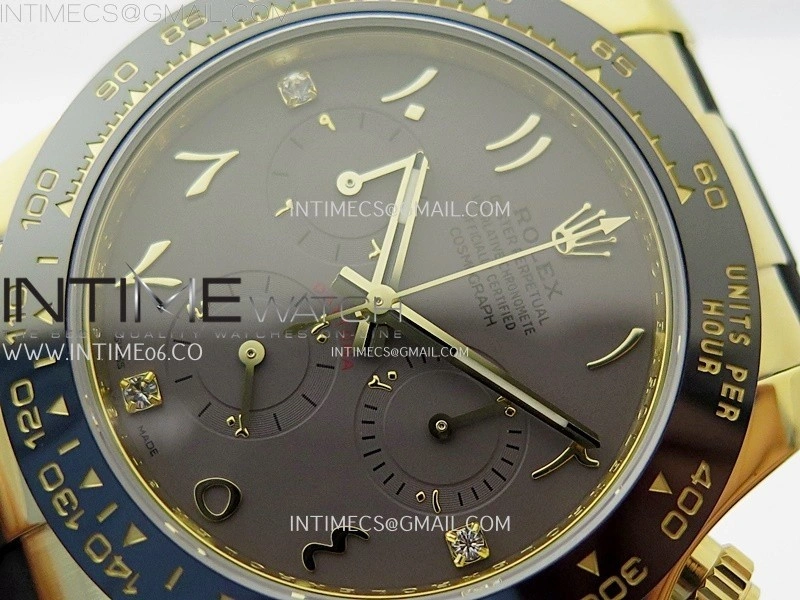 Daytona 116518 Gain Weight AF 1:1 Best Edition YG Brown Dial with Arabic Markers on Oysterflex Strap SH4130