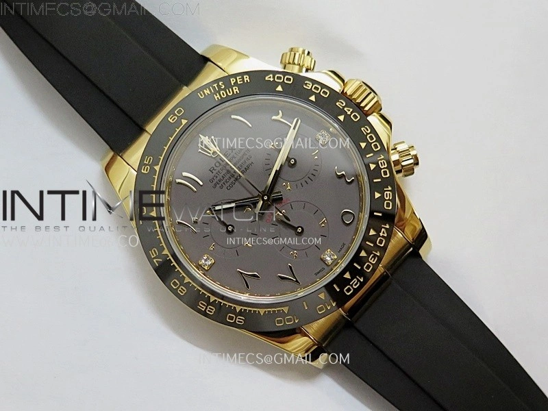 Daytona 116518 Gain Weight AF 1:1 Best Edition YG Brown Dial with Arabic Markers on Oysterflex Strap SH4130