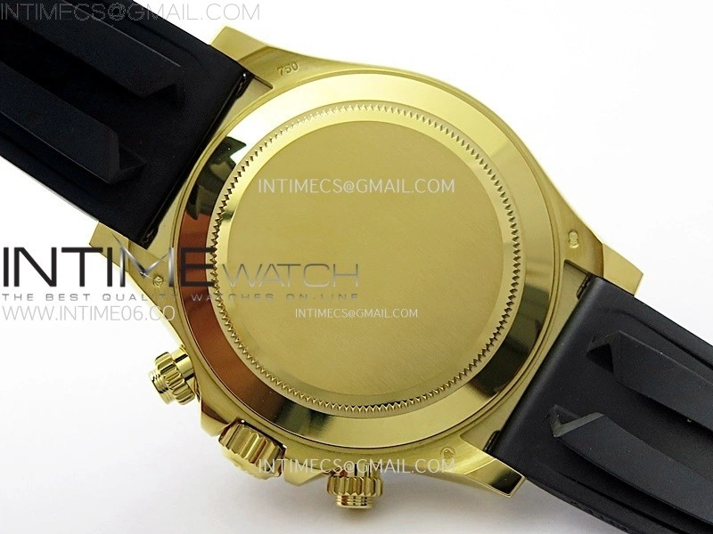 Daytona 116518 YG APSF 1:1 Best Edition Black Dial Black Subdial on Oysterflex Rubber Strap SH4130