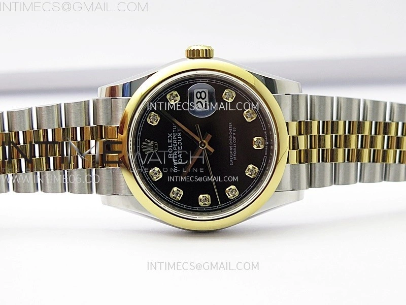 DateJust 36MM 126203 SS YG APSF 1:1 Best Edition Black Dial Diamond Markers on SS YG Jubilee Bracelet SA3235
