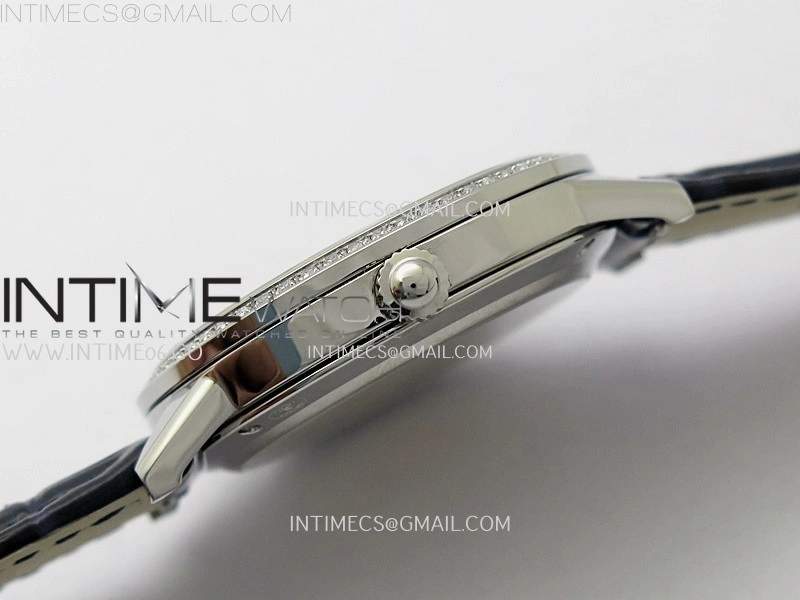 Rendez-Vous Night and Day Diamond Bezel SS APSF 1:1 Best Edition Blue Textured Dial SS Bezel on Blue Strap Super Clone A898
