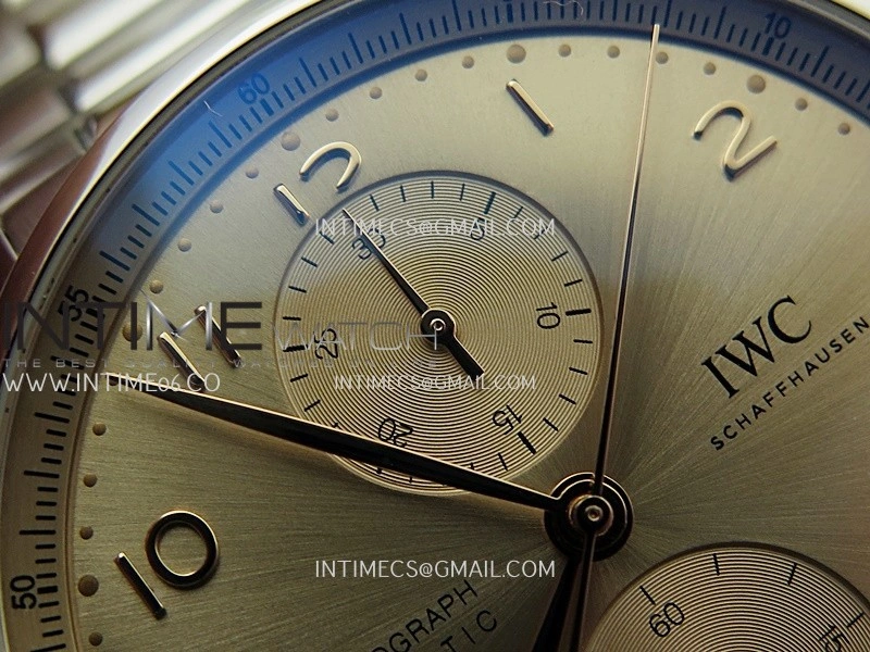 Portuguese Chrono IW371624 SS APSF 1:1 Best Edition Dune Dial RG Marker On SS Bracelet Asian Super Clone 69355