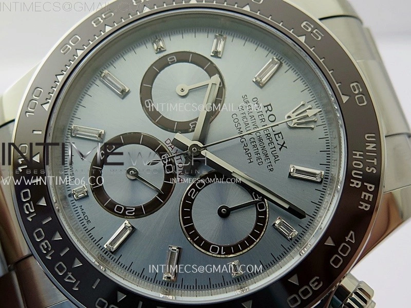 Daytona 126506 904L SS APSF 1:1 Best Edition Ice Blue Dial T Diamonds Markers on 904L SS Braclet SH4131
