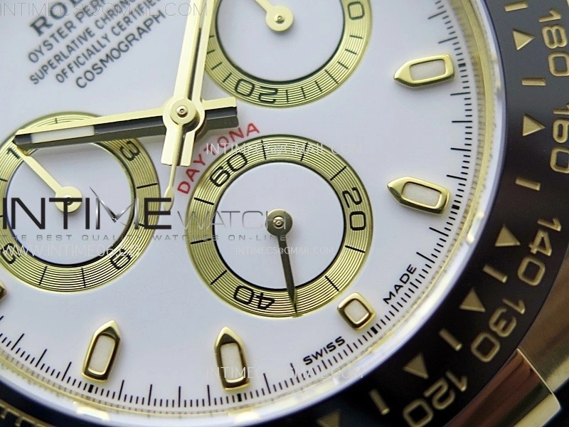 Daytona 116518 YG APSF 1:1 Best Edition White Dial White Subdial on Oysterflex Rubber Strap SH4130