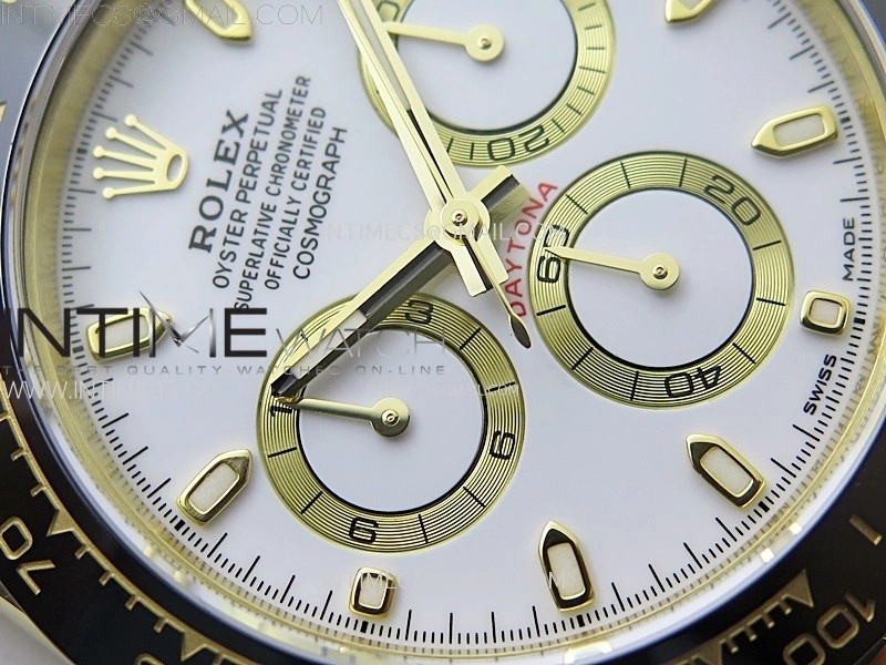 Daytona 116518 YG APSF 1:1 Best Edition White Dial White Subdial on Oysterflex Rubber Strap SH4130