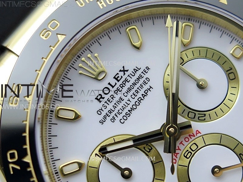 Daytona 116518 YG APSF 1:1 Best Edition White Dial White Subdial on Oysterflex Rubber Strap SH4130