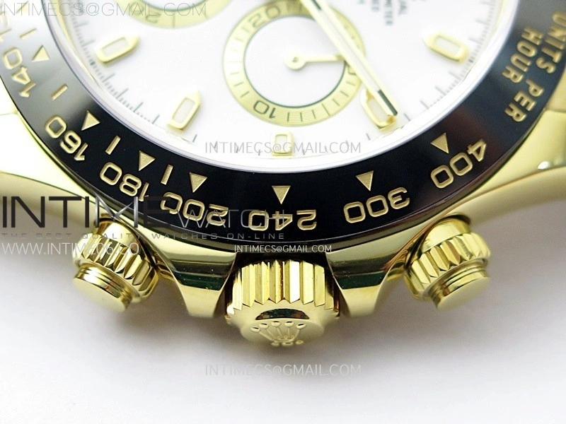 Daytona 116518 YG APSF 1:1 Best Edition White Dial White Subdial on Oysterflex Rubber Strap SH4130