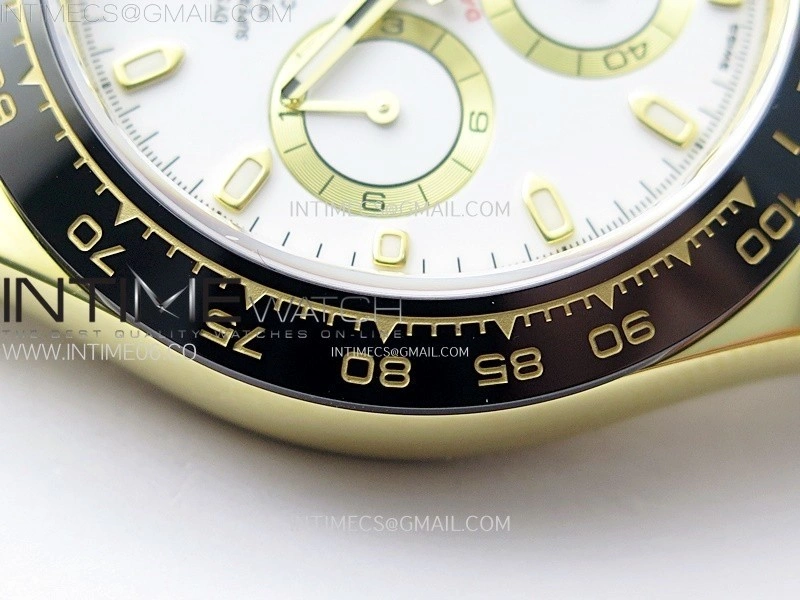 Daytona 116518 YG APSF 1:1 Best Edition White Dial White Subdial on Oysterflex Rubber Strap SH4130