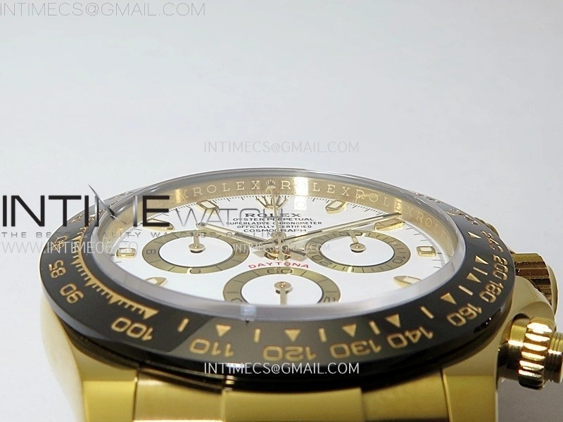 Daytona 116518 YG APSF 1:1 Best Edition White Dial White Subdial on Oysterflex Rubber Strap SH4130
