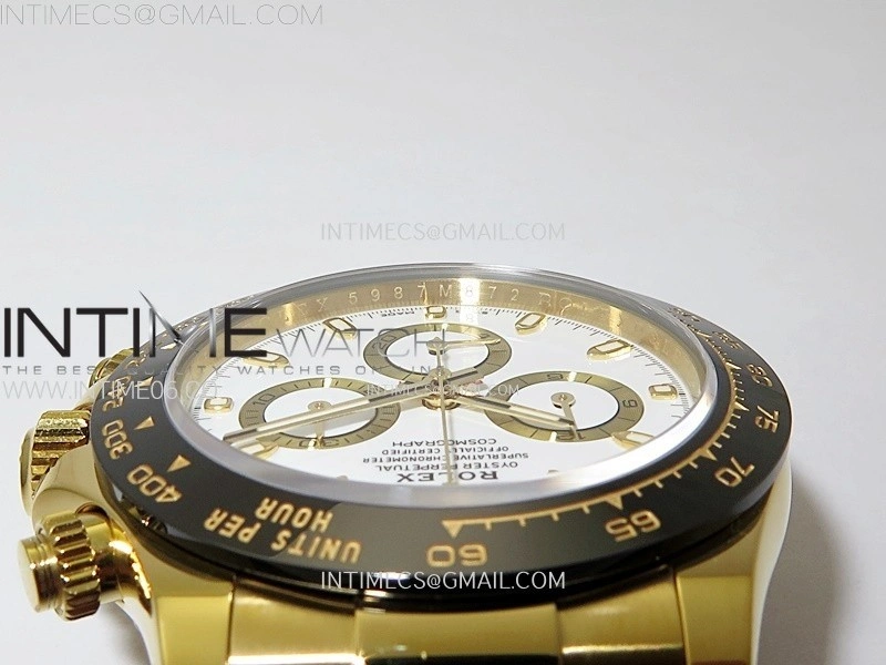 Daytona 116518 YG APSF 1:1 Best Edition White Dial White Subdial on Oysterflex Rubber Strap SH4130