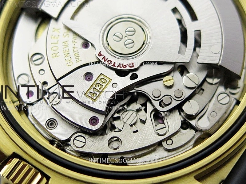 Daytona 116518 YG APSF 1:1 Best Edition White Dial White Subdial on Oysterflex Rubber Strap SH4130