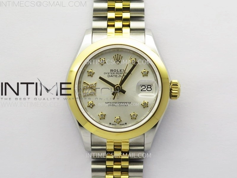 Datejust 28mm 279173 Smooth Bezel SS YG APSF Best Edition White MOP Dial Star Crystals Markers on Jubilee Bracelet NH05