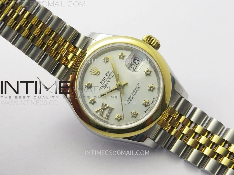 Datejust 28mm 279173 Smooth Bezel SS YG APSF Best Edition White MOP Dial Star Crystals Markers on Jubilee Bracelet NH05