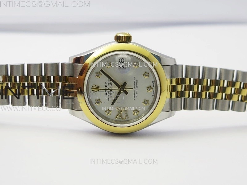 Datejust 28mm 279173 Smooth Bezel SS YG APSF Best Edition White MOP Dial Star Crystals Markers on Jubilee Bracelet NH05