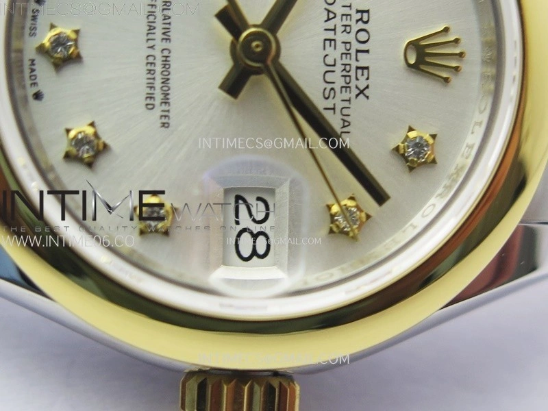 Datejust 28mm 279173 Smooth Bezel SS YG APSF Best Edition White MOP Dial Star Crystals Markers on Jubilee Bracelet NH05