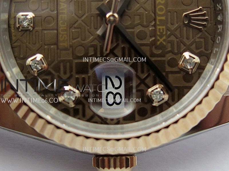 DateJust 126233 36mm 904L SS RG AR+F 1:1 Best Edition Brown Jubilee Dial Diamond Marker On Oyster Bracelet DD3235