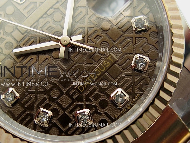 DateJust 126233 36mm 904L SS RG AR+F 1:1 Best Edition Brown Jubilee Dial Diamond Marker On Oyster Bracelet DD3235