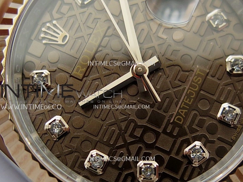 DateJust 126233 36mm 904L SS RG AR+F 1:1 Best Edition Brown Jubilee Dial Diamond Marker On Oyster Bracelet DD3235