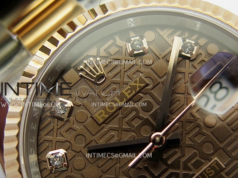 DateJust 126233 36mm 904L SS RG AR+F 1:1 Best Edition Brown Jubilee Dial Diamond Marker On Oyster Bracelet DD3235
