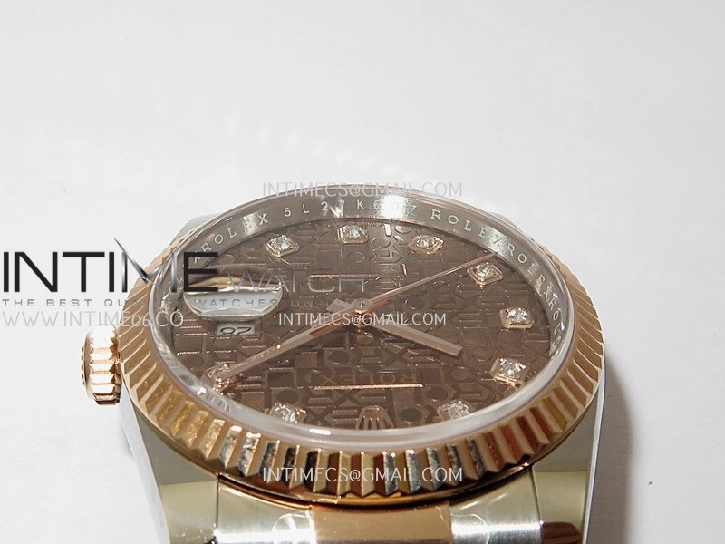 DateJust 126233 36mm 904L SS RG AR+F 1:1 Best Edition Brown Jubilee Dial Diamond Marker On Oyster Bracelet DD3235