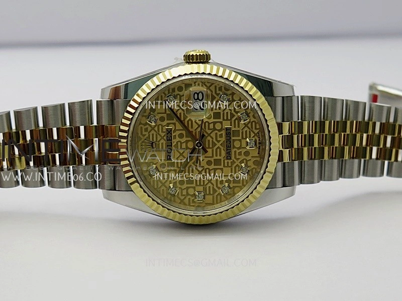 DateJust 126233 36mm 904L SS YG AR+F 1:1 Best Edition Gold Jubilee Dial Diamond Marker On Jubilee Bracelet DD3235