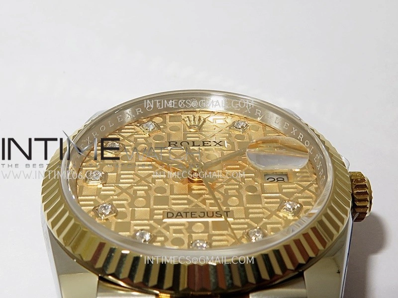 DateJust 126233 36mm 904L SS YG AR+F 1:1 Best Edition Gold Jubilee Dial Diamond Marker On Jubilee Bracelet DD3235