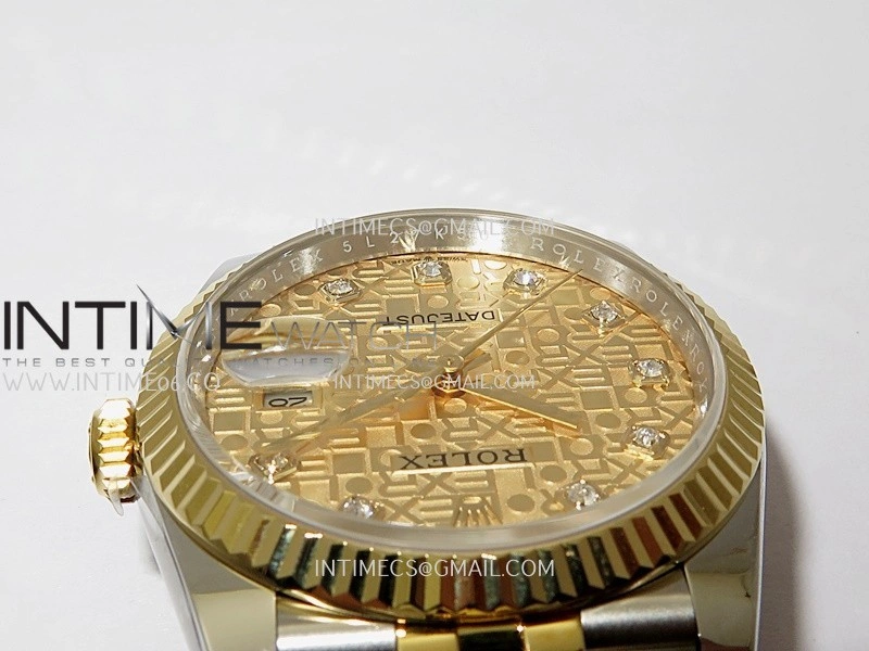 DateJust 126233 36mm 904L SS YG AR+F 1:1 Best Edition Gold Jubilee Dial Diamond Marker On Jubilee Bracelet DD3235
