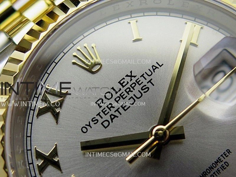 DateJust 126233 36mm 904L SS YG AR+F 1:1 Best Edition Sliver Dial Roman Diamond Marker On Jubilee Bracelet DD3235