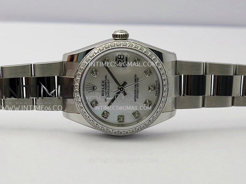 DateJust 31mm 904L SS AR+F Best Edition White MOP Dial Diamond Marker On 904L SS Oyster Bracelet A2236