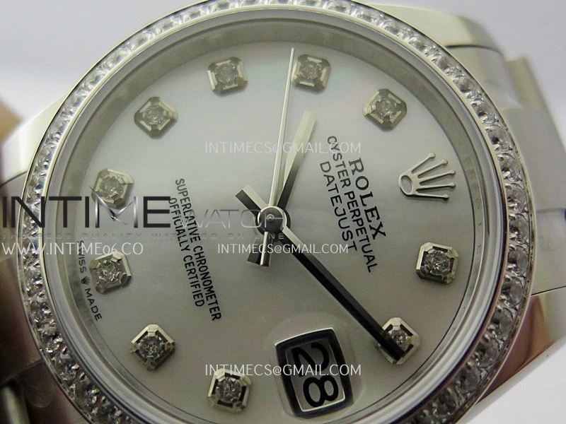 DateJust 31mm 904L SS AR+F Best Edition White MOP Dial Diamond Marker On 904L SS Oyster Bracelet A2236