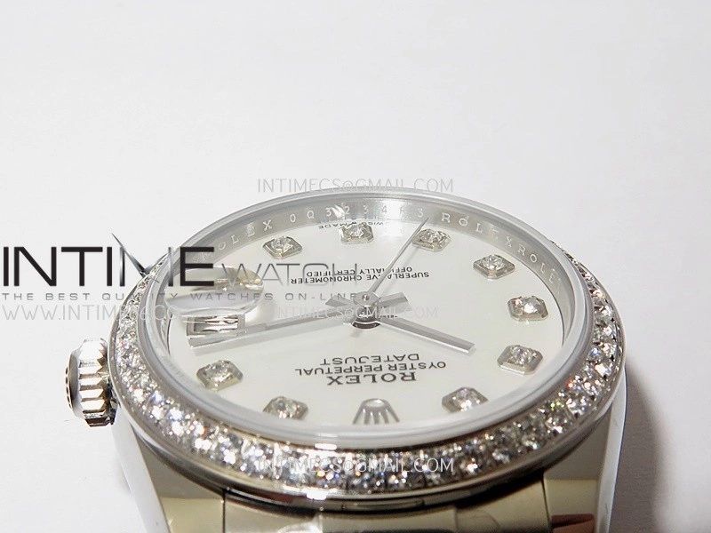 DateJust 31mm 904L SS AR+F Best Edition White MOP Dial Diamond Marker On 904L SS Oyster Bracelet A2236