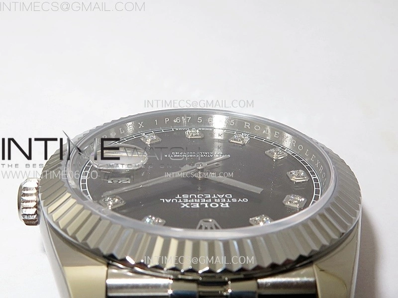 DateJust 41mm 126334 904 SS AR+F V2 1:1 Best Edition Rhodium Dial Diamonds Markers on Jubilee Bracelet DD3235