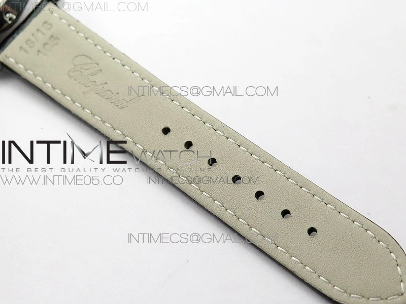 HAPPY SPORT AUTOMATIC SS RG 36MM YYF 1:1 BEST EDITION WHITE DIAL ON GREEN LEATHER STRAP A2892