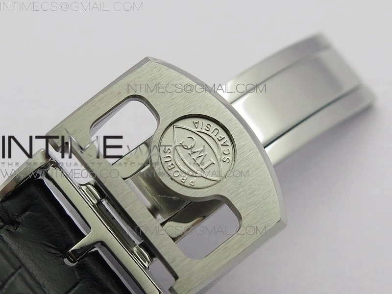 Portuguese Real PR Real Annual Calendar IW503305 V9F Best Edition White Dial Black Leather Strap A52610