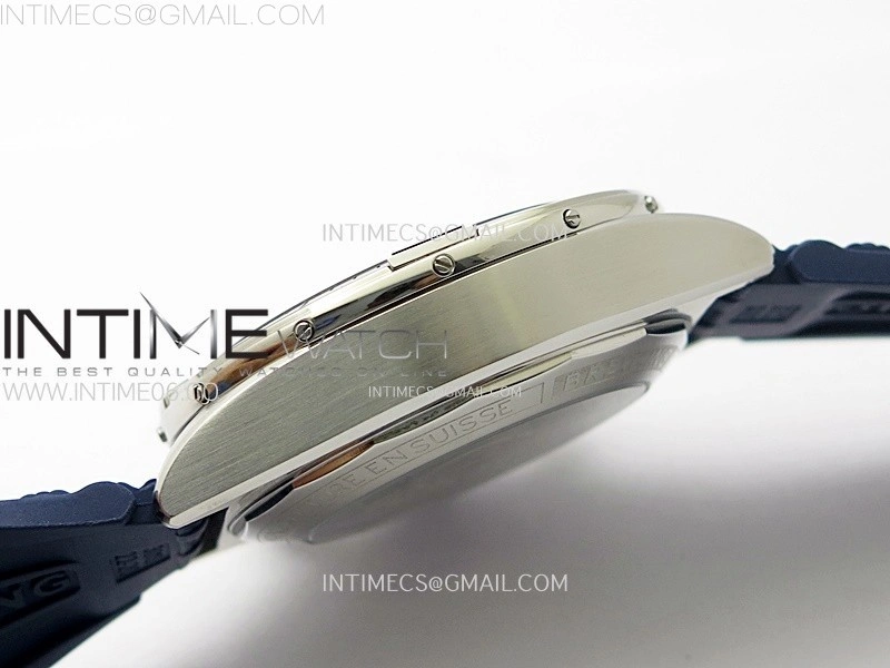 Chronomat B01 44mm SS BLSF 1:1 Best Edition Blue Dial on Blue Rubber Strap A7750 to Cal.01