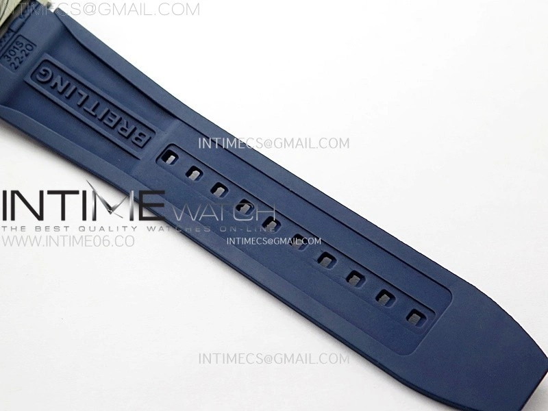 Chronomat B01 44mm SS BLSF 1:1 Best Edition Blue Dial on Blue Rubber Strap A7750 to Cal.01