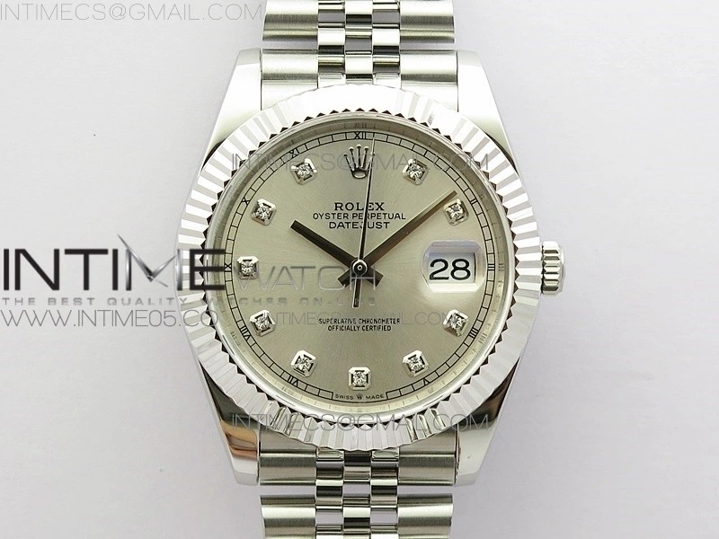 DateJust 41 126334 SS BP 1:1 Best Edition New Version Silver Crystals Markers Dial on Jubilee Bracelet