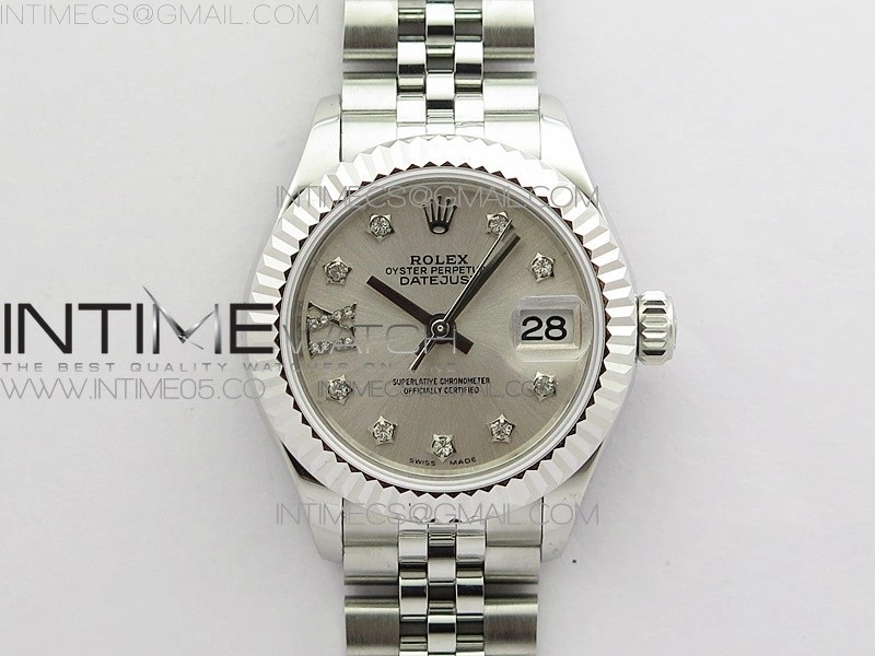 Datejust 28mm 279174 SS BP Best Edition Silver Star Crystal Markers Dial on SS Jubilee Bracelet ETA2671