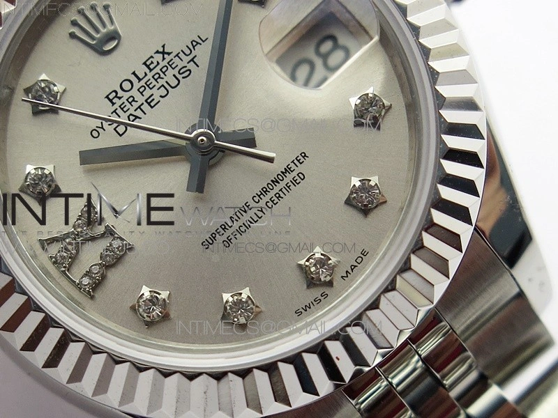 Datejust 28mm 279174 SS BP Best Edition Silver Star Crystal Markers Dial on SS Jubilee Bracelet ETA2671