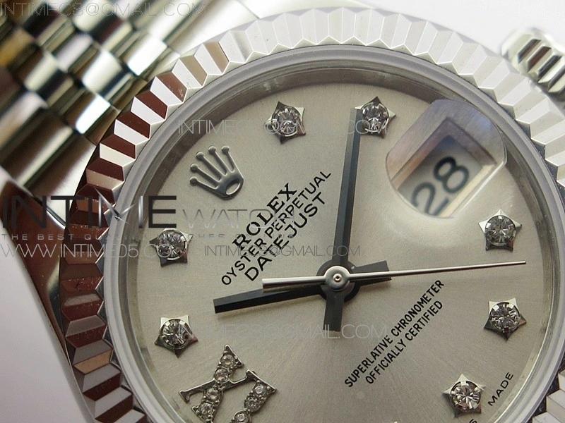 Datejust 28mm 279174 SS BP Best Edition Silver Star Crystal Markers Dial on SS Jubilee Bracelet ETA2671