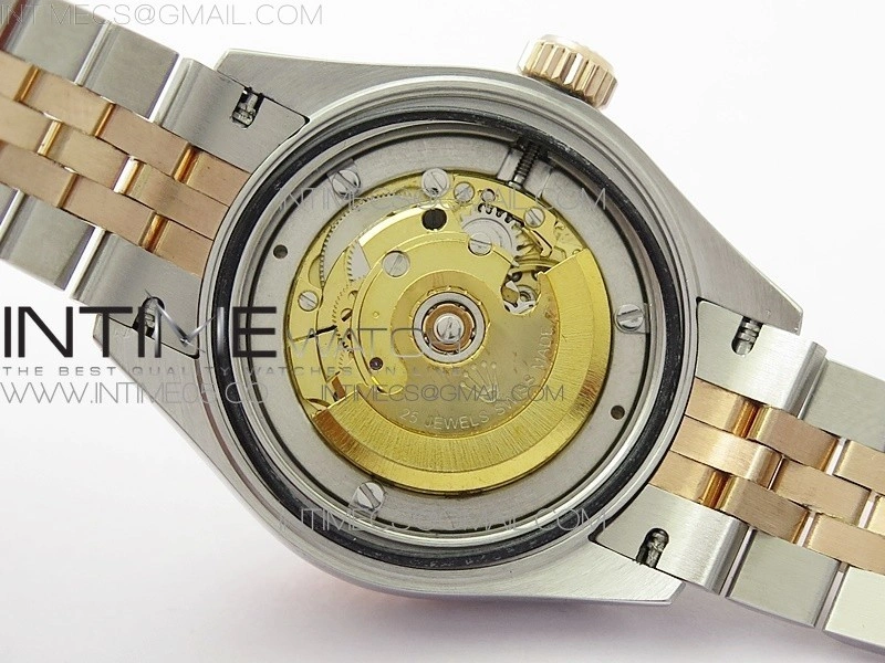 Datejust 28mm 279173 SS RG BP Best Edition White MOP Crystal Markers Dial on SS RG Jubilee Bracelet ETA2671