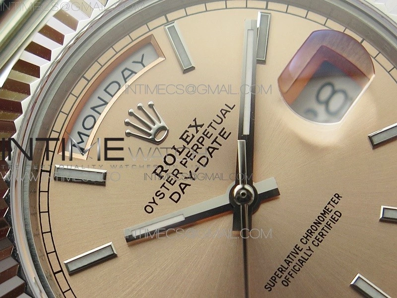 Day-Date 40mm 228239 BP New Dial Version 904 SS RG Stick Markers Dial on SS President Bracelet A2836