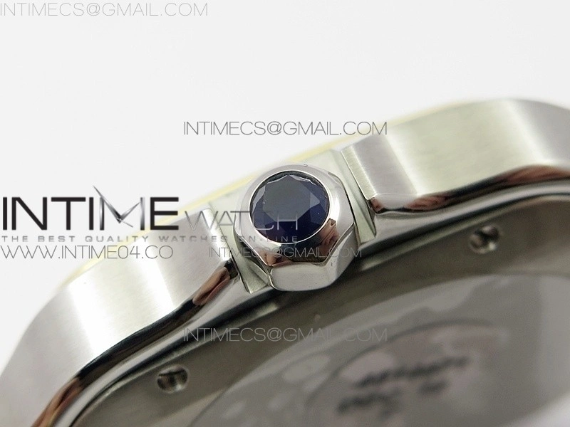 Santos de Cartier 40mm 2018 SS YG BVF 1:1 Best Edition YG Bezel White Dial on SS YG SmartLinks Bracelet MIYOTA 9015