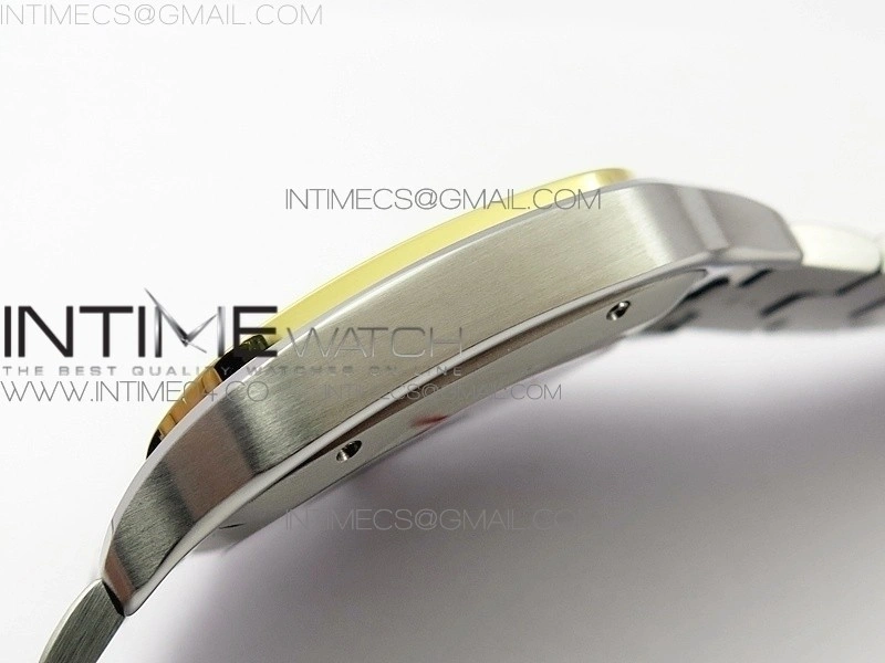 Santos de Cartier 40mm 2018 SS YG BVF 1:1 Best Edition YG Bezel White Dial on SS YG SmartLinks Bracelet MIYOTA 9015
