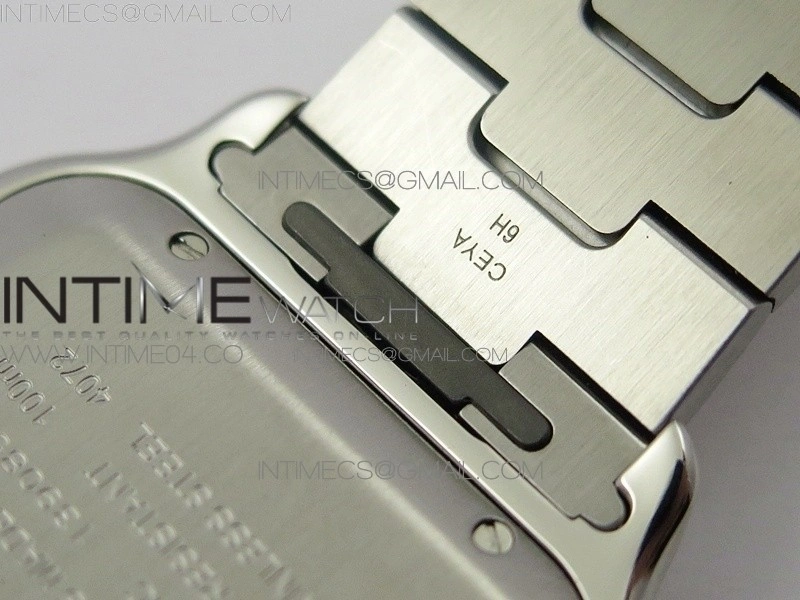 Santos de Cartier 40mm 2018 SS YG BVF 1:1 Best Edition YG Bezel White Dial on SS YG SmartLinks Bracelet MIYOTA 9015