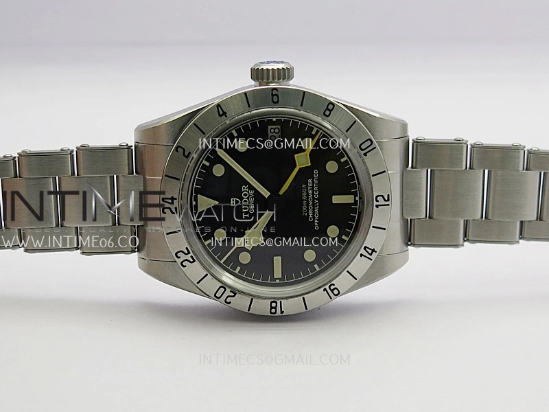 Black Bay M79470 GMT SS ZF 1:1 Best Edition Black Dial On SS Bracelet Super Clone 3186