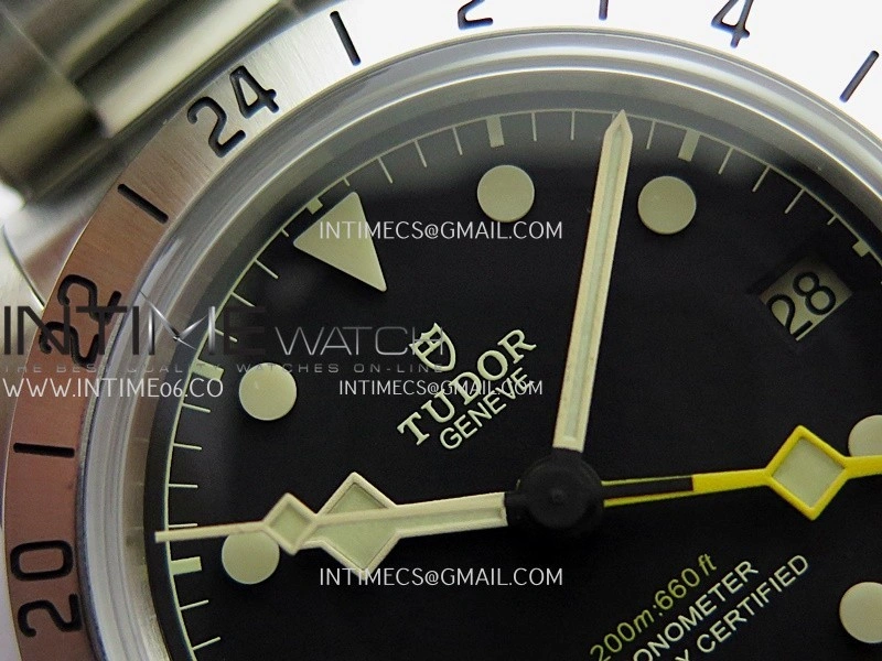 Black Bay M79470 GMT SS ZF 1:1 Best Edition Black Dial On SS Bracelet Super Clone 3186