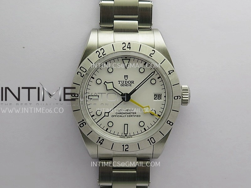 Black Bay M79470 GMT SS ZF 1:1 Best Edition White Dial On SS Bracelet Super Clone 3186