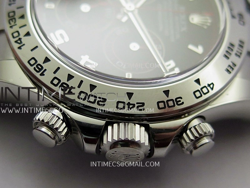 Daytona 116519L 904L SS VF 1:1 Best Edition Black Dial Numbers Markers On Black Oysterflex Rubber Strap DD4130
